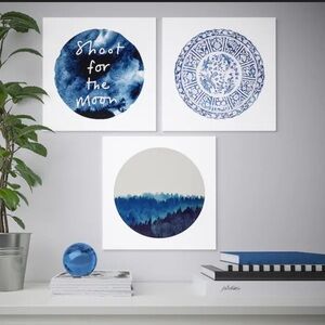 IKEA PJÄTTERYD Canvas Wall Art Set “Shoot For The Moon”
